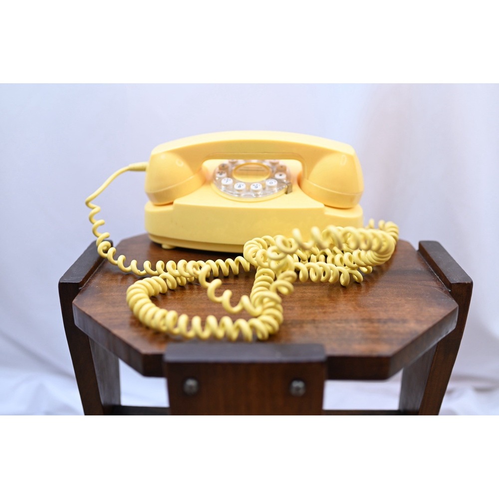 Crosley CR-59 Yellow Dial Phone 2003 Retro Corded Telephone Vintage Style